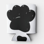 Shiny Dog Paw Print Zeichnend Dosenkühler (Rückseite)