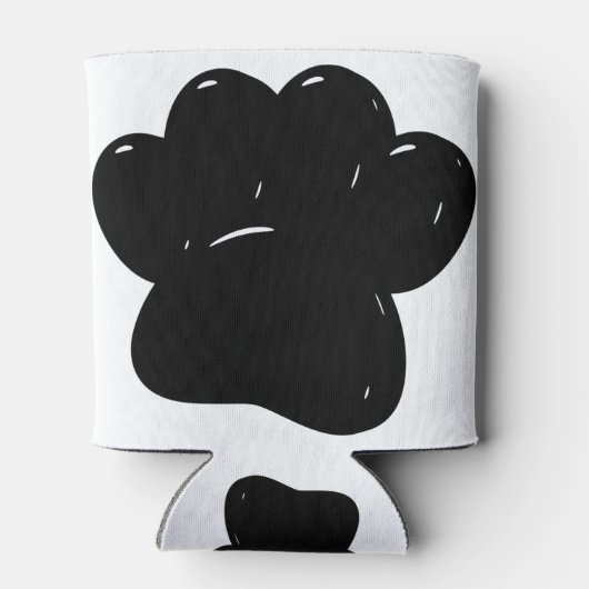 Shiny Dog Paw Print Zeichnend Dosenkühler (Rückseite)