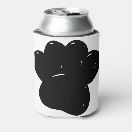 Shiny Dog Paw Print Zeichnend Dosenkühler (Kanne Rückseite)