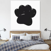Shiny Dog Paw Print Zeichnend Leinwanddruck (Insitu (Schlafzimmer))