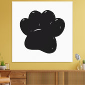 Shiny Dog Paw Print Zeichnend Leinwanddruck (Insitu (Wohnzimmer))