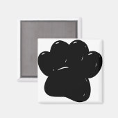 Shiny Dog Paw Print Zeichnend Magnet (Vorderseite/Rückseite)