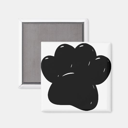Shiny Dog Paw Print Zeichnend Magnet (Vorderseite/Rückseite)