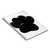 Shiny Dog Paw Print Zeichnend Notizblock (Rechte Seite)