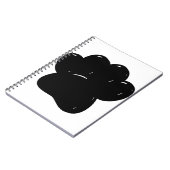 Shiny Dog Paw Print Zeichnend Notizblock (Linke Seite)