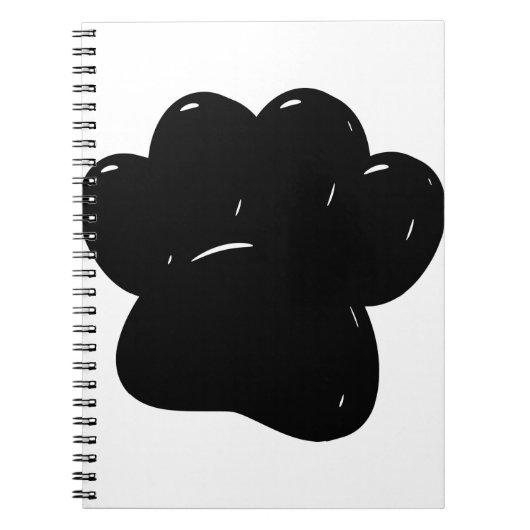Shiny Dog Paw Print Zeichnend Notizblock (Vorderseite)
