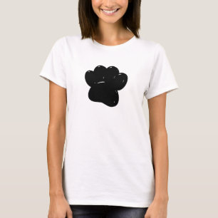 Shiny Dog Paw Print Zeichnend T-Shirt
