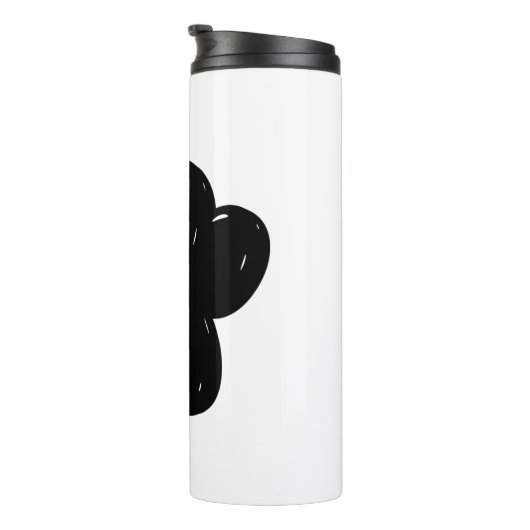 Shiny Dog Paw Print Zeichnend Thermosbecher (Nach rechts gedreht)