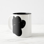 Shiny Dog Paw Print Zeichnend Zweifarbige Tasse (Vorderseite Links)