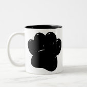 Shiny Dog Paw Print Zeichnend Zweifarbige Tasse (Links)