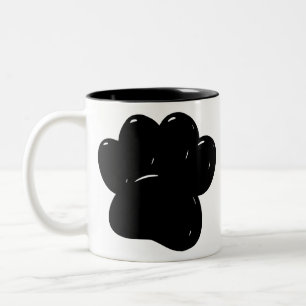 Shiny Dog Paw Print Zeichnend Zweifarbige Tasse