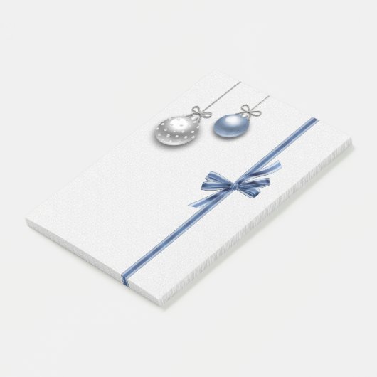 Shiny Elegant Christmas Balls Post-it Klebezettel (angewinkelt)