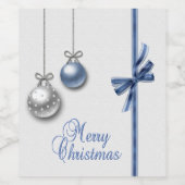 Shiny Elegant Christmas Balls Weinetikett (Einzelnes Label)