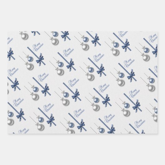 Shiny Elegante Weihnachtsbäder Geschenkpapier Set (Vorderseite 3)