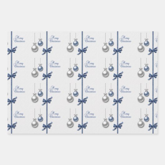 Shiny Elegante Weihnachtsbäder Geschenkpapier Set (Vorderseite)