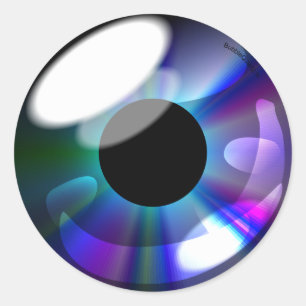 Shiny eye-Aufkleber Runder Aufkleber
