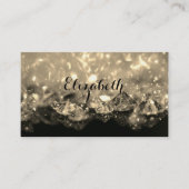 Shiny Festive Elegante Diamonds Black and Sepia Visitenkarte (Vorderseite)