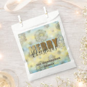 Shiny Filigree Snowflakes Gold Frohe Weihnachten Geschenktütchen (Ausgeschnitten)