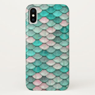 Shiny Fish Scales Effect Pattern Green Pink Case-Mate iPhone Hülle