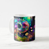 Shiny floral letter P Kaffeetasse (Vorderseite Links)