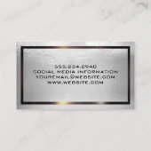 Shiny Foil Texture | Metallgrenze Visitenkarte (Rückseite)