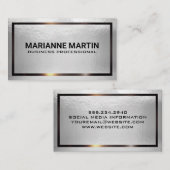 Shiny Foil Texture | Metallgrenze Visitenkarte (Vorne/Hinten)