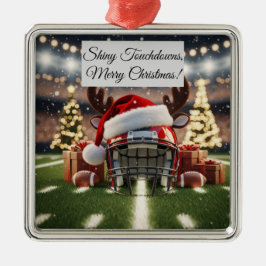 Shiny Football Christmas - festlicher Sporturlaub Ornament Aus Metall