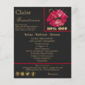 Shiny, funkelnde Rote Lippen Werbung Flyer (Vorne)