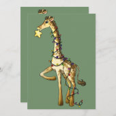 Shiny Giraffe Feiertagskarte (Vorne/Hinten)