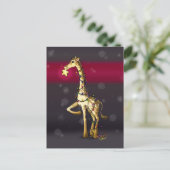 Shiny Giraffe Postkarte (Stehend Vorderseite)