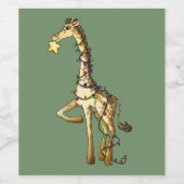 Shiny Giraffe Weinetikett (Einzelnes Label)