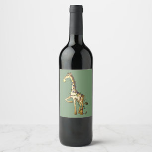 Shiny Giraffe Weinetikett