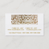 Shiny Glam Stylist Beauty Golden Python Vip Visitenkarte (Rückseite)