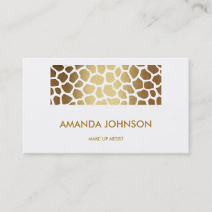 Shiny Glam Stylist Beauty Golden Zebra Vip Visitenkarte