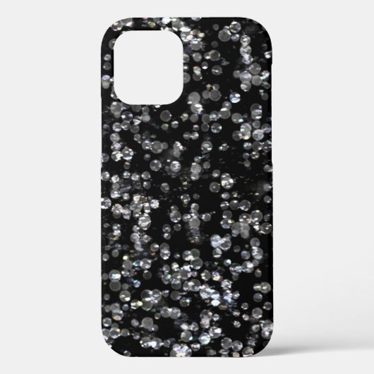 Shiny Glassy Bokeh Glitzer Confetti und Black Case-Mate iPhone Hülle (Rückseite)