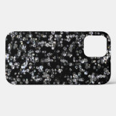 Shiny Glassy Bokeh Glitzer Confetti und Black Case-Mate iPhone Hülle (Rückseite (Horizontal))