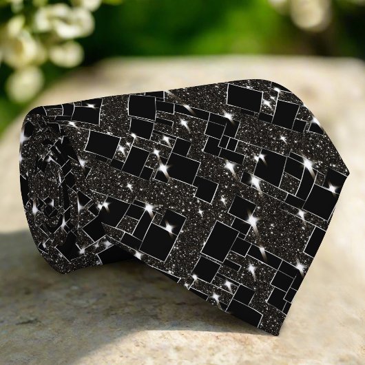 Shiny Glitter Diamond Effect Elegant Modern Luxury Krawatte