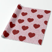 Shiny Glitter Heart Valentine Pattern Gift Wrap Geschenkpapier (Ungerollt)
