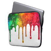 Shiny, Glittery Personalized Back to School Laptopschutzhülle (Vorderseite Links)