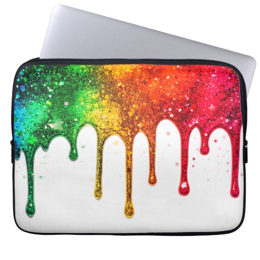 Shiny, Glittery Personalized Back to School Laptopschutzhülle (Vorderseite)