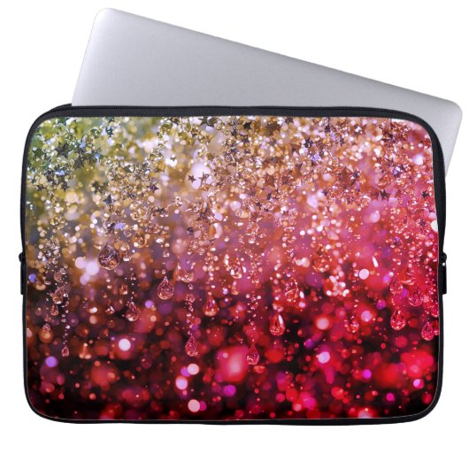 Shiny, Glittery Personalized Back to School Laptopschutzhülle (Vorderseite)
