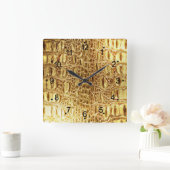 Shiny Gold Alligator Crocodile Skin Wall Uhr (Zuhause)