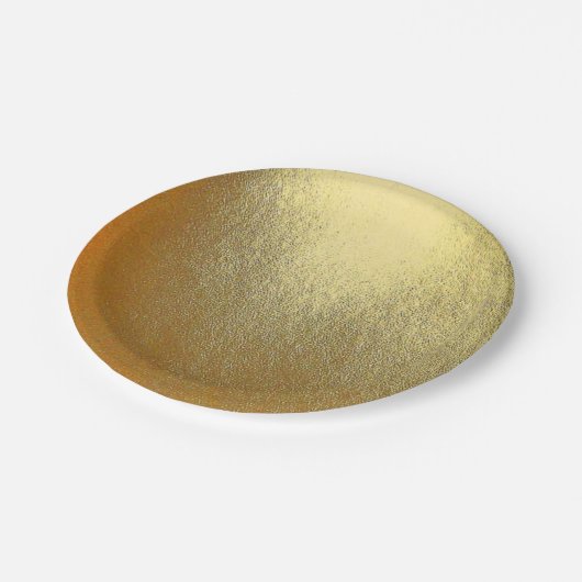 Shiny Gold Art Pappteller (Schrägansicht)