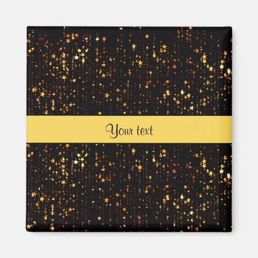 Shiny Gold Christmas Stars Magnet (Vorne)