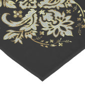Shiny Gold & Diamonds Glitzer Blumenzierdekoration Großer Tischläufer (Ecke)