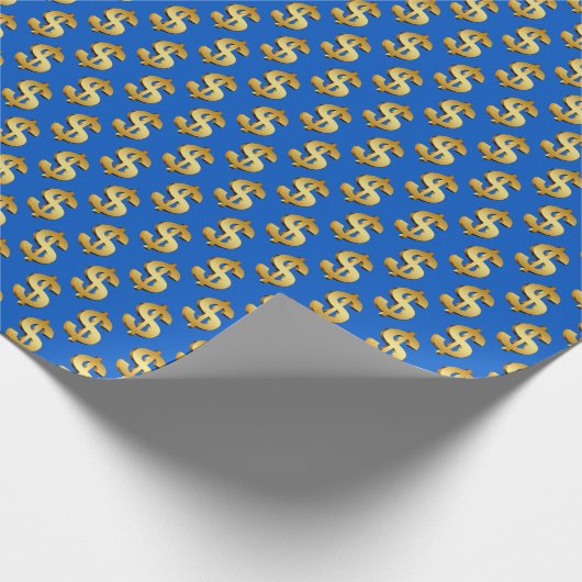 Shiny Gold Dollar Signs Geschenkpapier (Ecke)