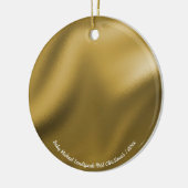 Shiny Gold Foil, Baby 1. Weihnachten Keramik Ornament (Links)