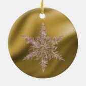 Shiny Gold Foil, Baby 1. Weihnachten Keramik Ornament (Hinten)