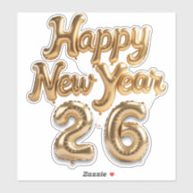 Shiny Gold Foil Balloon Happy New Year