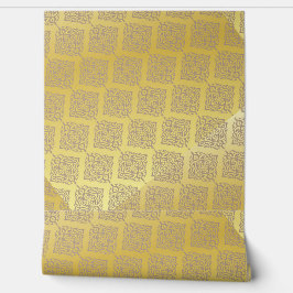 Shiny Gold Foil Lattice Tapete
